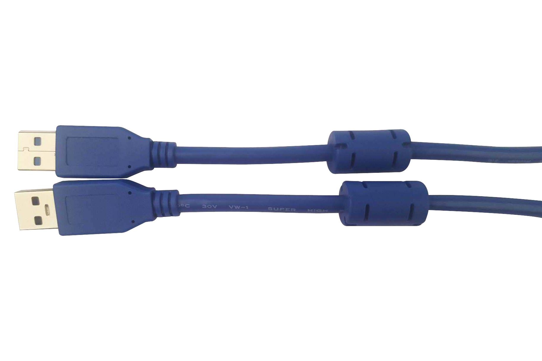 MC002477 USB CABLE, 3.0, A-A PLUG, 2M, BLU MULTICOMP