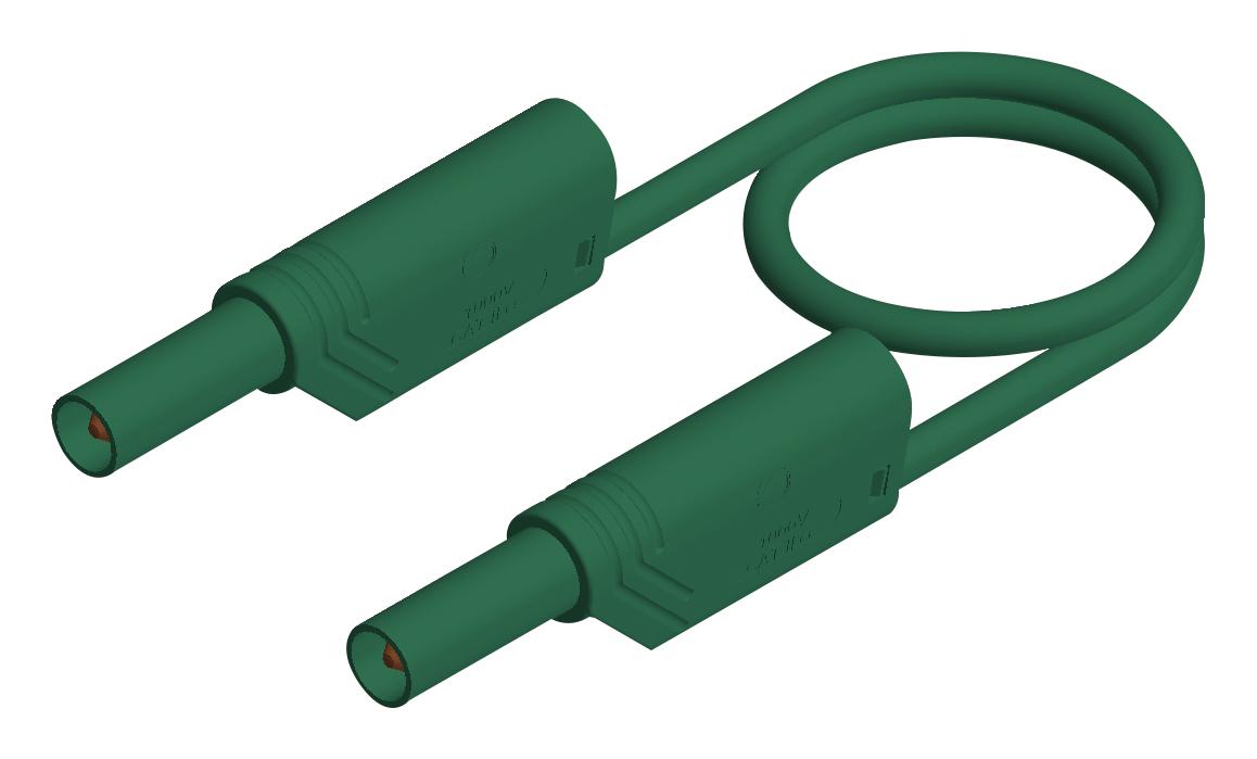 934086104 TEST LEAD, 4MM BANANA PLUG, GREEN, 250MM HIRSCHMANN TEST AND MEASUREMENT