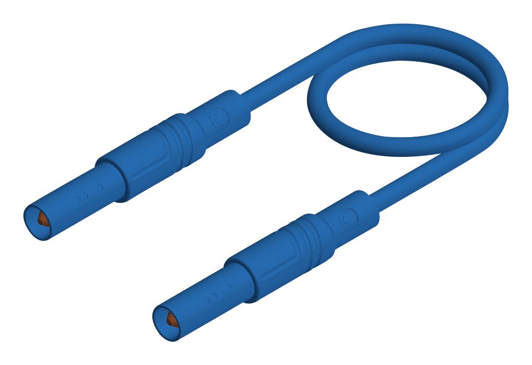 934174102 TEST LEAD, 4MM BANANA PLUG, BLUE, 1M HIRSCHMANN TEST AND MEASUREMENT