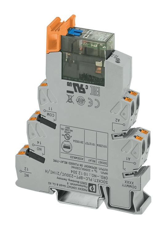 2910534 RELAY MODULE, SPDT, 10A, 230V, DIN RAIL PHOENIX CONTACT