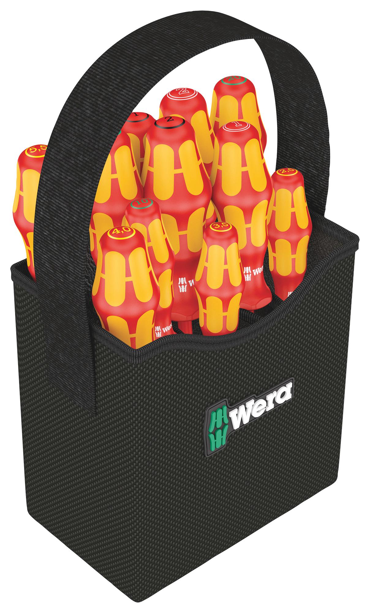 05004310001 SCREWDRIVER SET W/QUIVER & STRIP, 11PC WERA