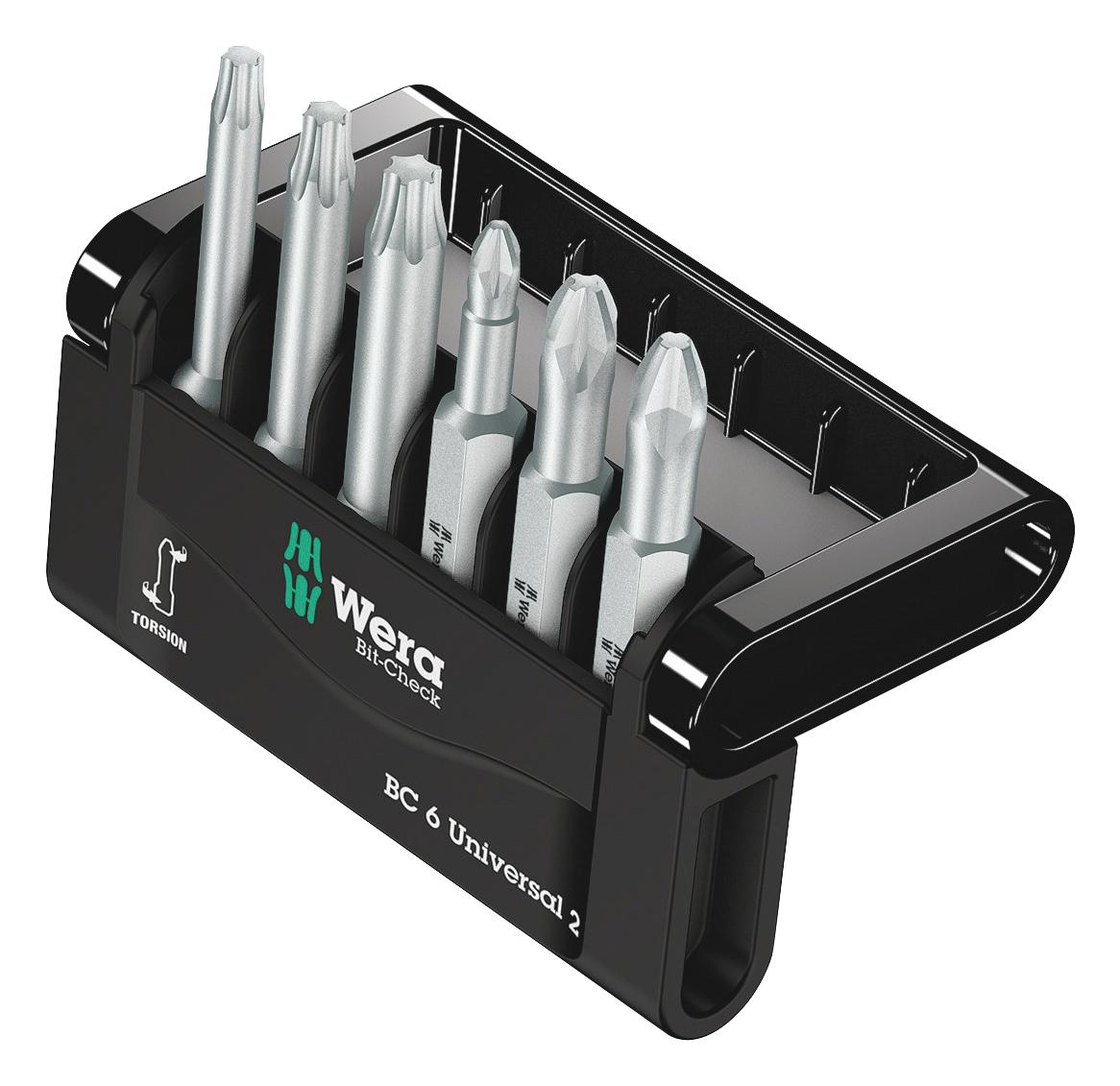 05056473001 HEX BIT SET, PHILLIPS/TORX/POZIDRIV, 6PC WERA