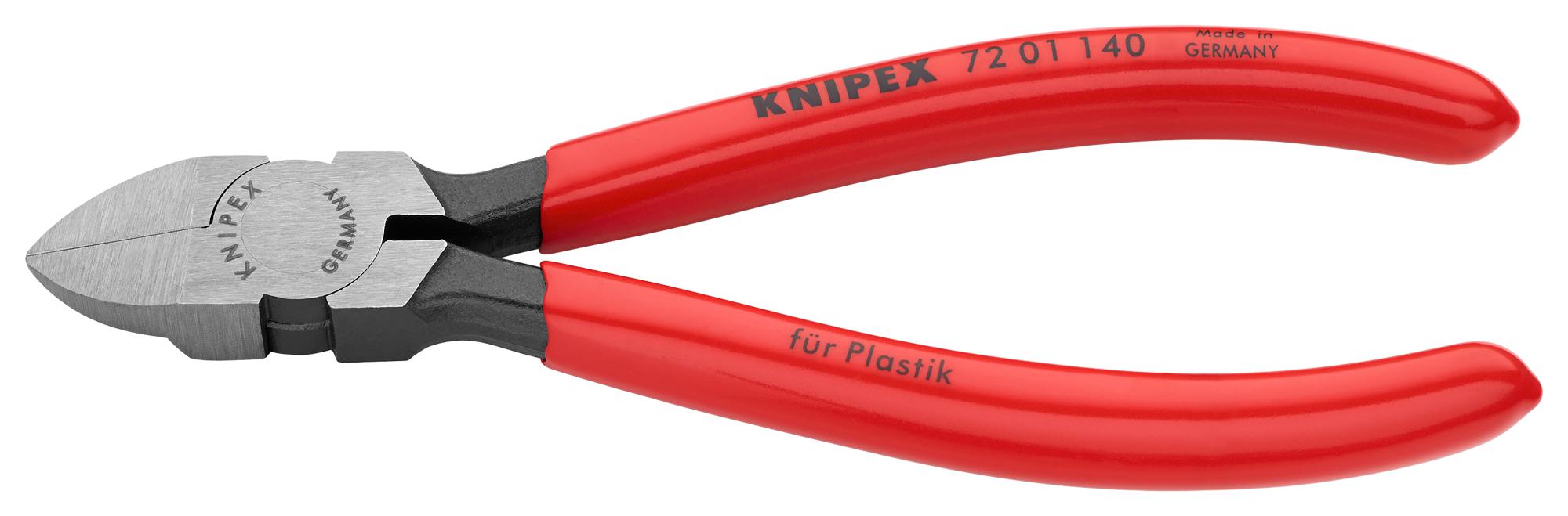 72 01 140 DIAGONAL CUTTER, 140MM, PLASTIC KNIPEX