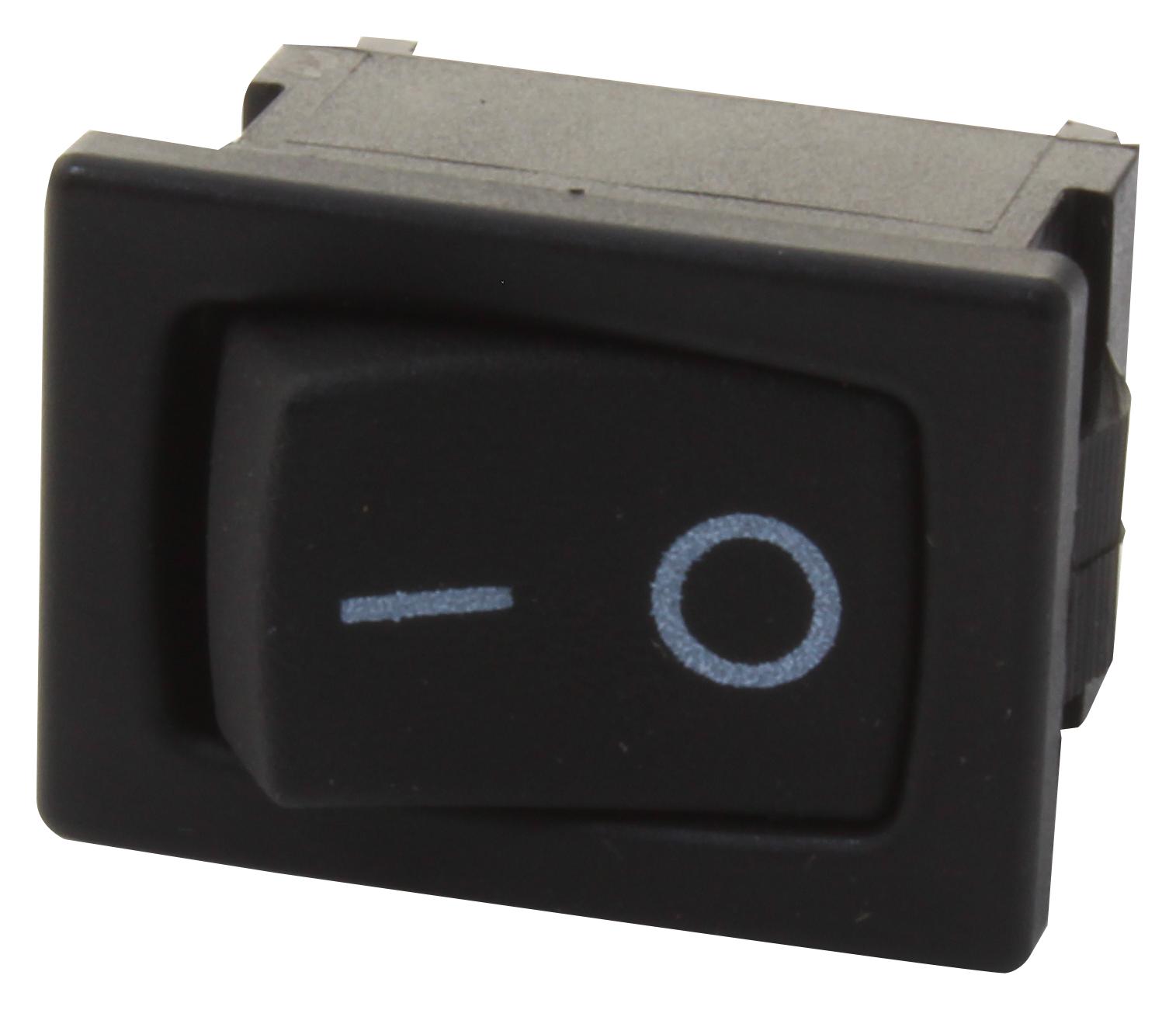 D502J12S215PQA ROCKER SWITCH, SPST, 10A, 125V, BLACK C&K COMPONENTS