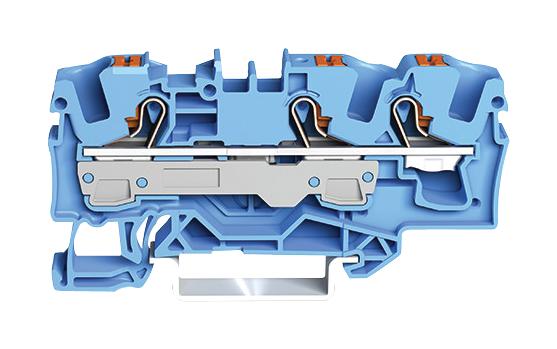 2206-1304 TERMINAL BLOCK, DINRAIL, 3WAYS, 8AWG WAGO