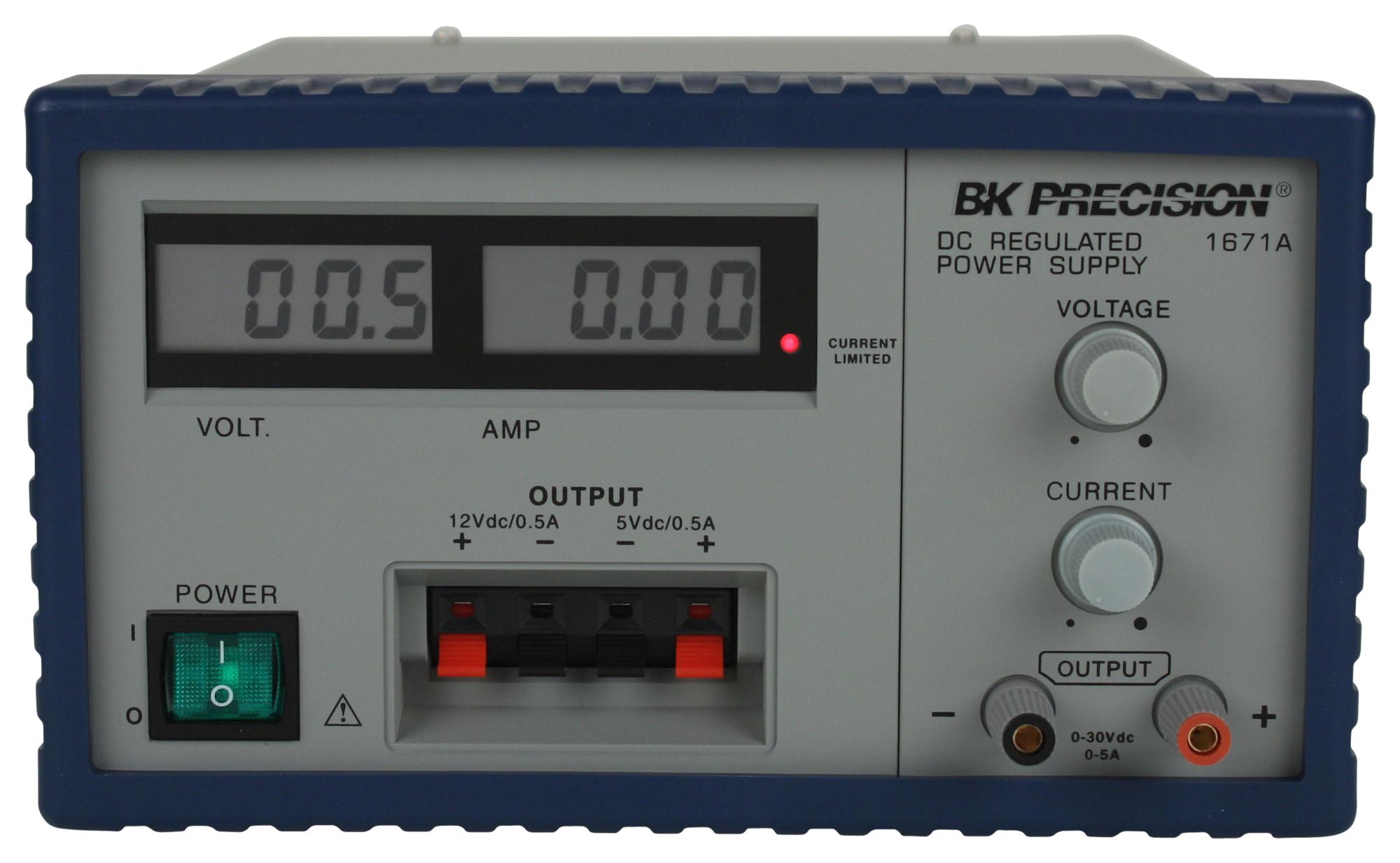 BK1671A DC POWER SUPPLY, ADJ/FIXED, 3 O/P, 265W B&K PRECISION