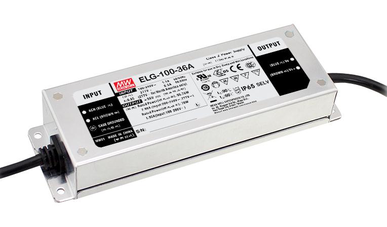 ELG-100-24DA-3Y LED DRIVER PSU, AC-DC, 24V, 4A MEAN WELL
