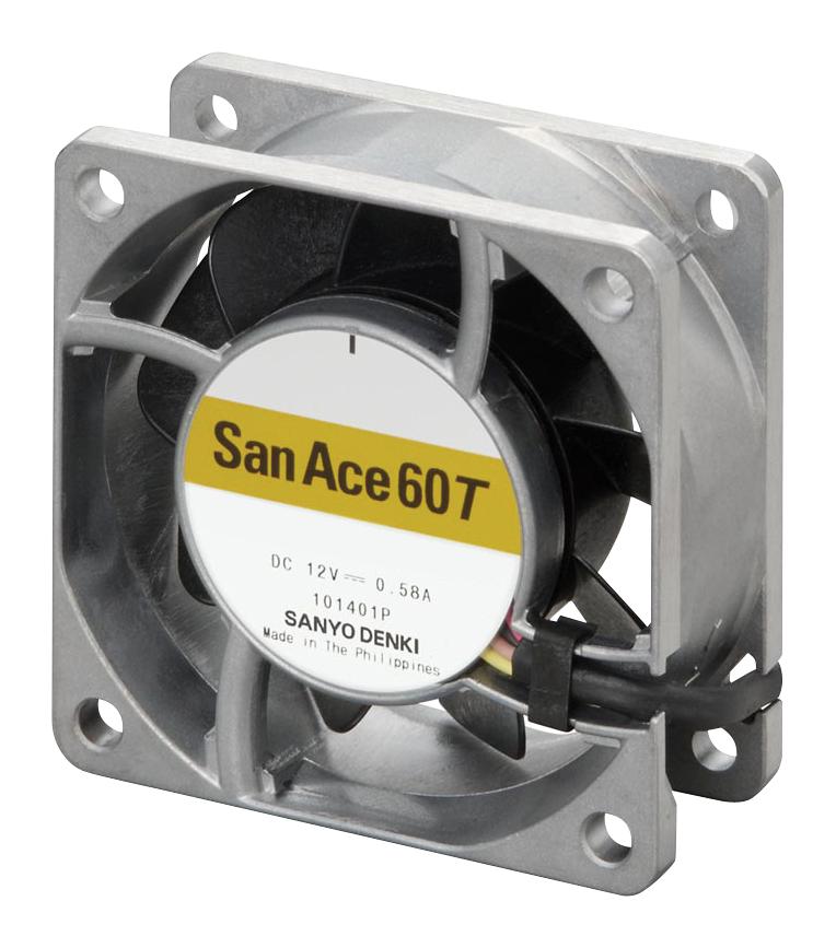 9GT0624P4G001 AXIAL FAN, 60MM, 24VDC, 44.5CFM, 52DBA SANYO DENKI