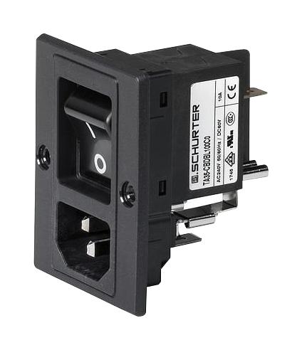 3-109-714 POWER ENTRY CONN, PLUG, 10A, 250VAC SCHURTER