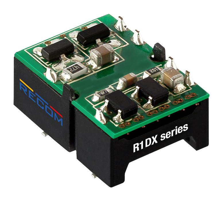 R1DX-0512-TRAY DC-DC CONVERTER, 2 O/P, 1W RECOM POWER