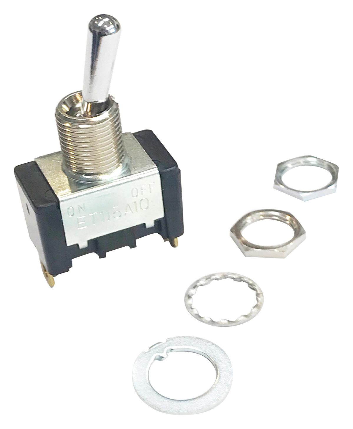 ET115C12-Z TOGGLE SW, SPST, 15A, 125V, PANEL NIDEC COPAL ELECTRONICS