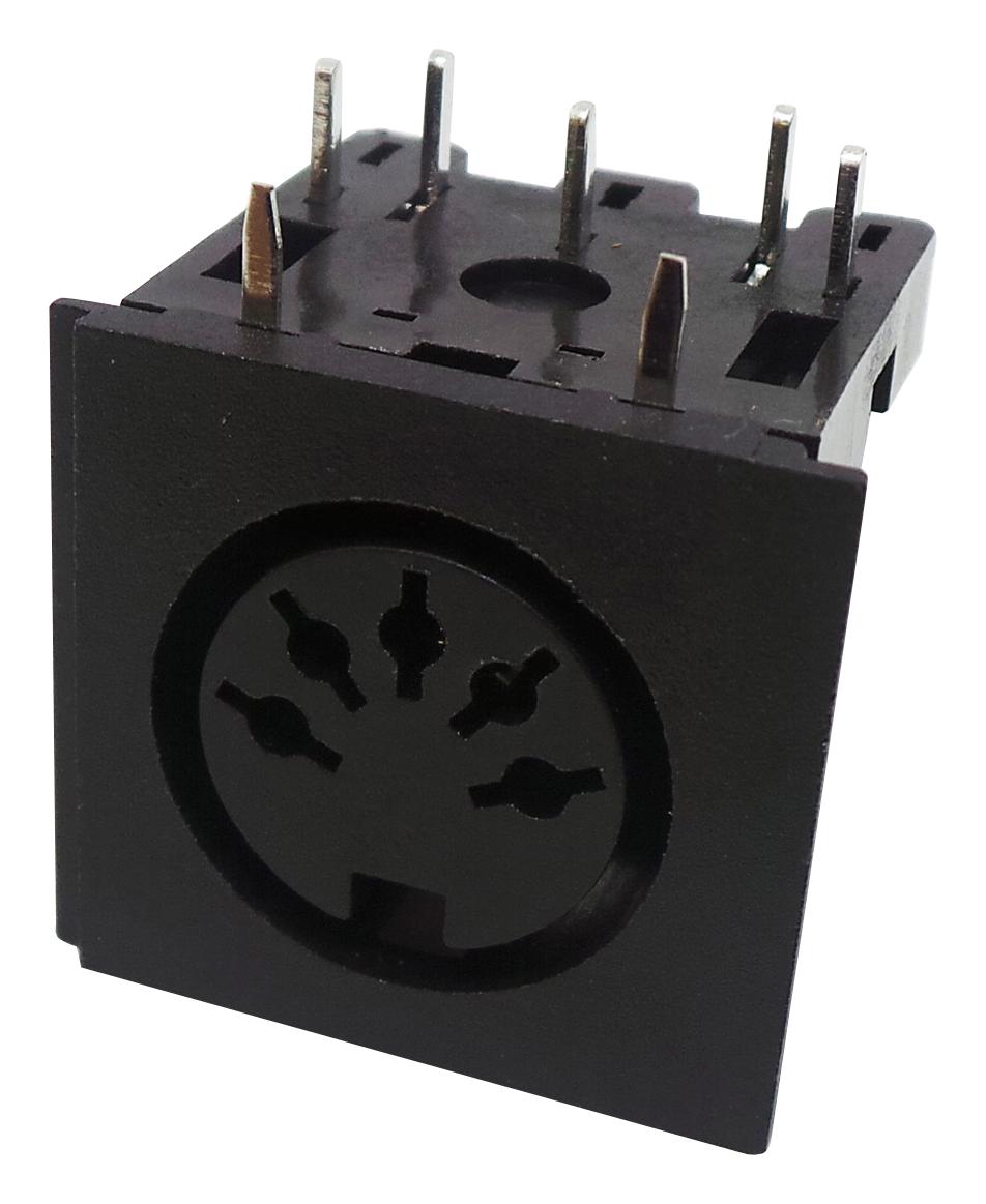 671-0501 DIN AUDIO/VIDEO CONN, JACK, 5POS, PCB DELTRON COMPONENTS