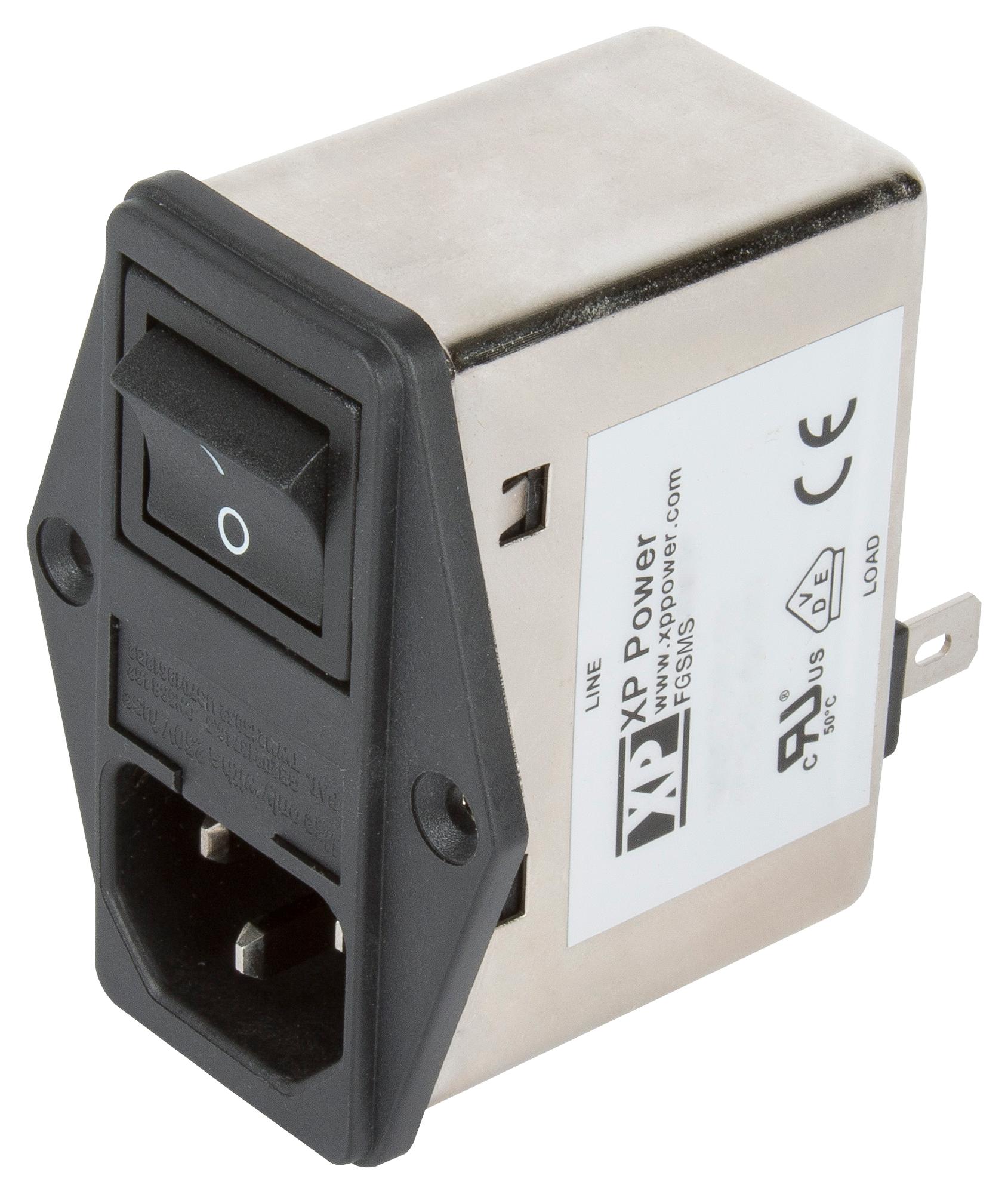 FGSMA01BFR IEC FILTER, MEDICAL, 6.5MH, 1A, QC XP POWER