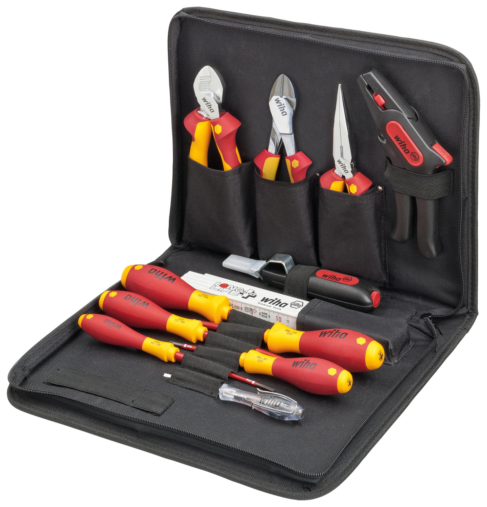 36389 ELECTRICIAN TOOL SET, 12PC/ BAG WIHA