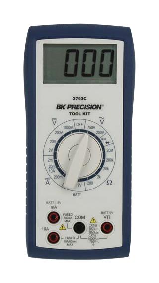 BK2703C DMM, MANUAL, 10A, 1KV, 2000COUNT B&K PRECISION