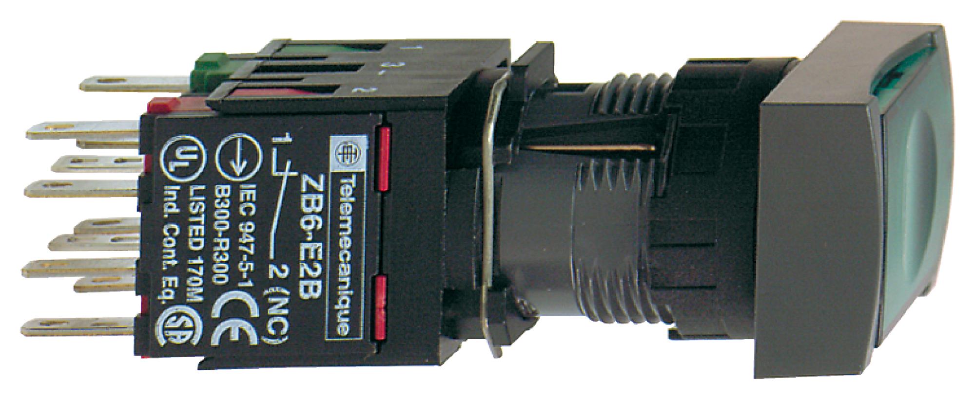 XB6DW3B5B PB SWITCH, DPST-1NO/SPST-NC, 3A, 240V SCHNEIDER ELECTRIC