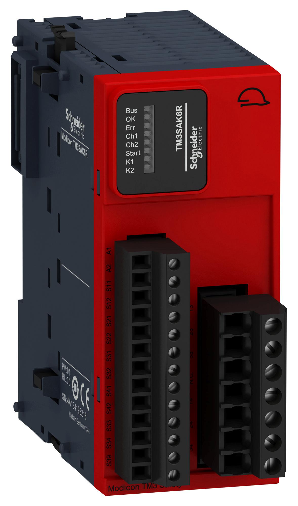 TM3SAK6R SAFETY MODULE, 10V, 0.1A, SCREW SCHNEIDER ELECTRIC