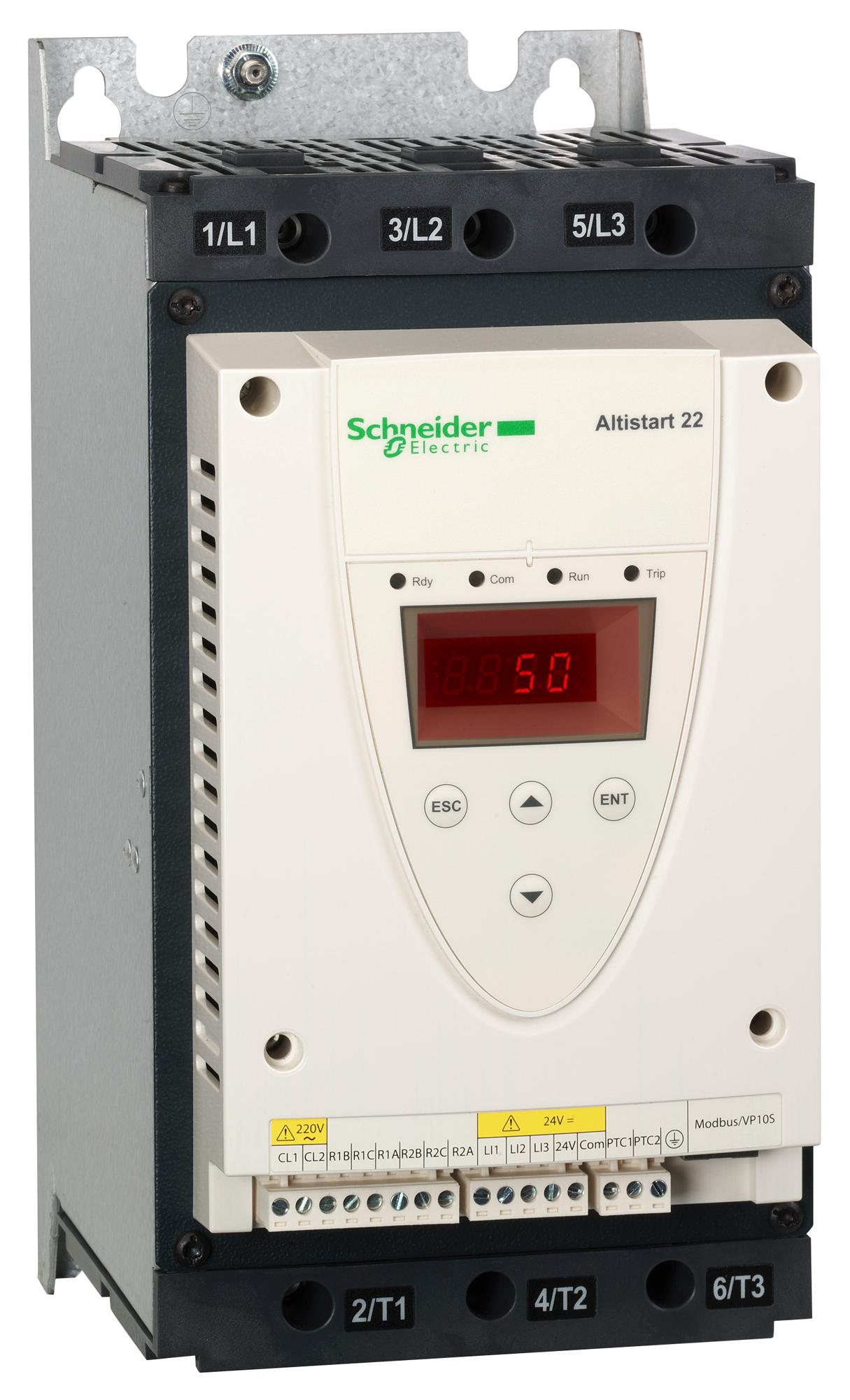 ATS22D88S6 SOFT STARTER, 3-PH, 88A, 55KW, 600VAC SCHNEIDER ELECTRIC