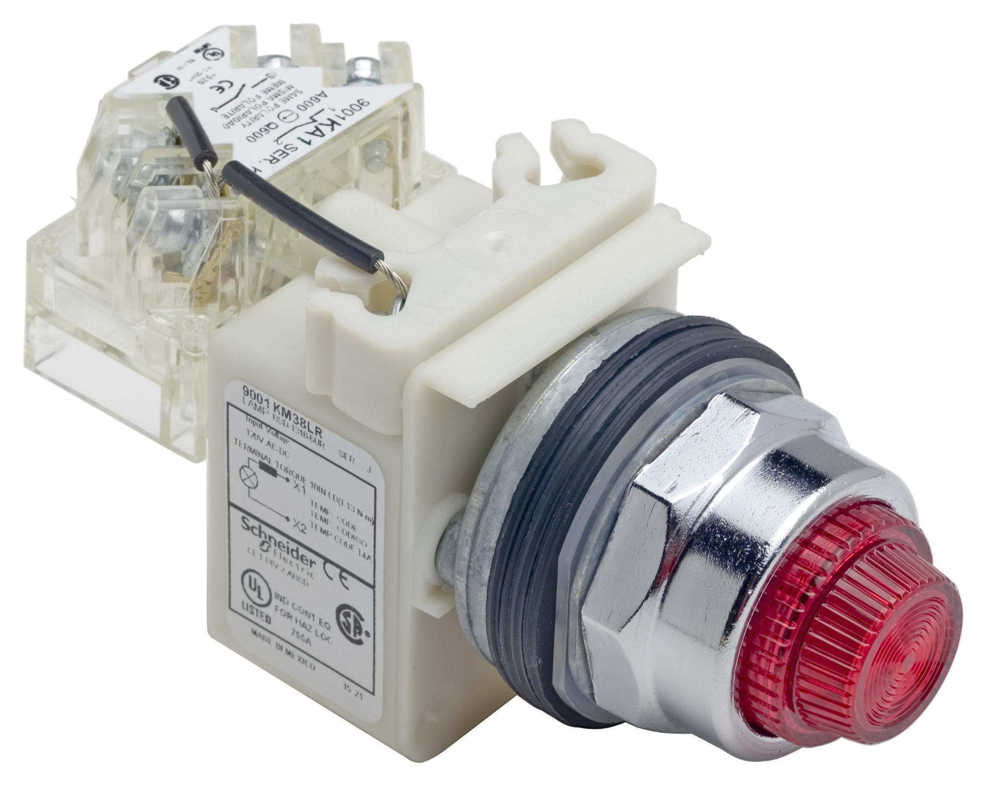 9001KT38LRR31 INCANDESCENT INDICATOR, BA9S, 30MM SCHNEIDER ELECTRIC