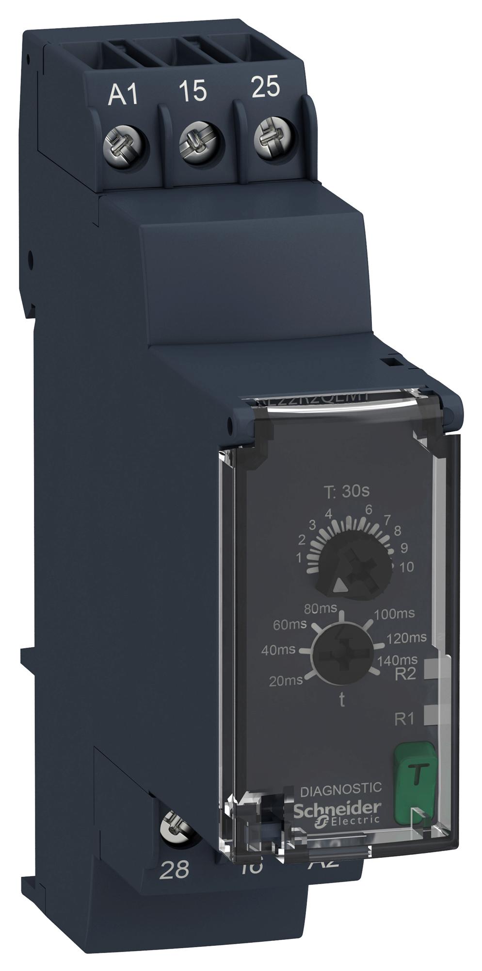 RE22R2QEMT TIME DELAY RELAY, DPDT, 30S, 250V, 8A SCHNEIDER ELECTRIC