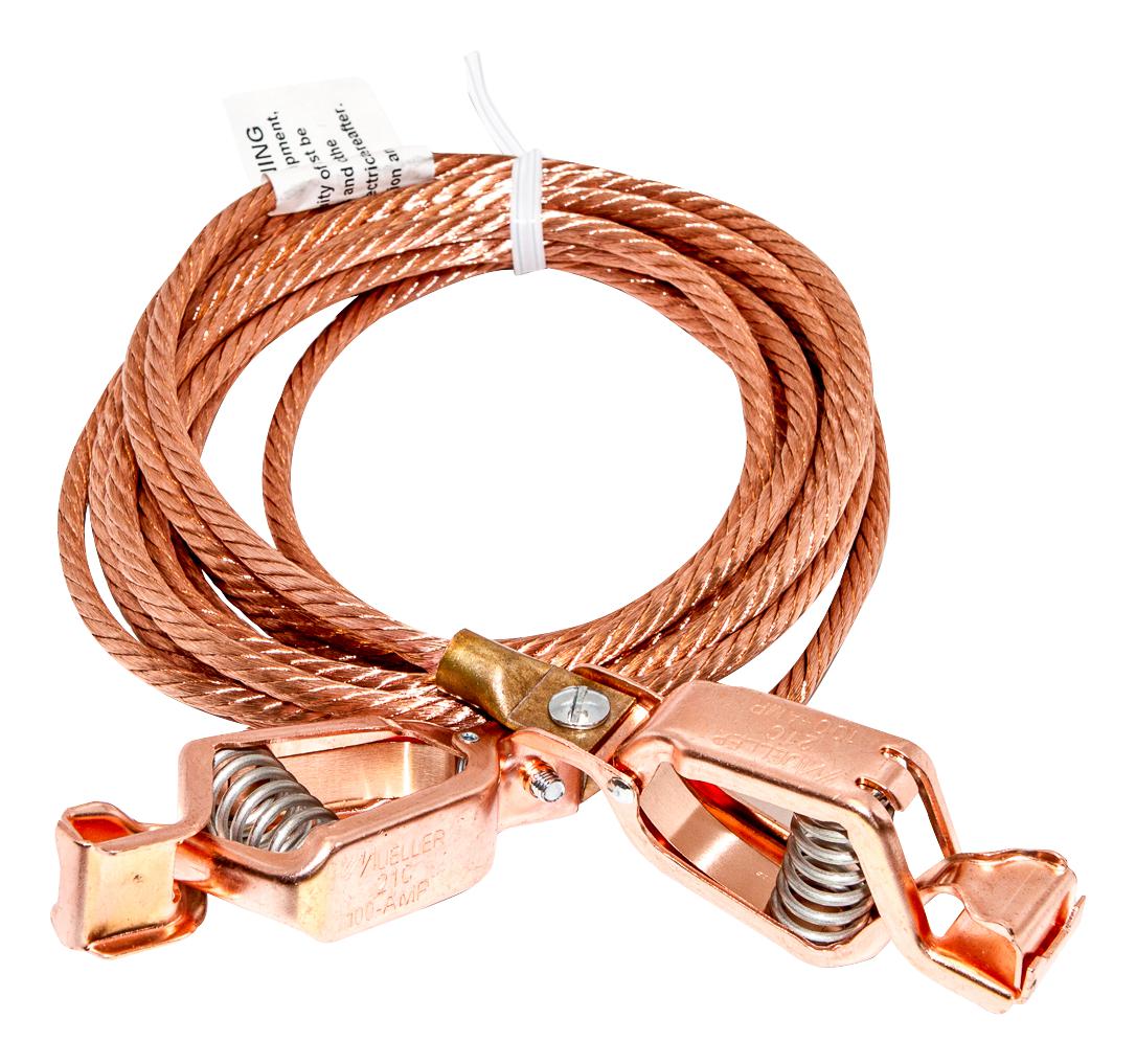 AI-000454-12. GROUND CORD, ALLIGATOR-ALLIGATOR, 3.65M MUELLER ELECTRIC