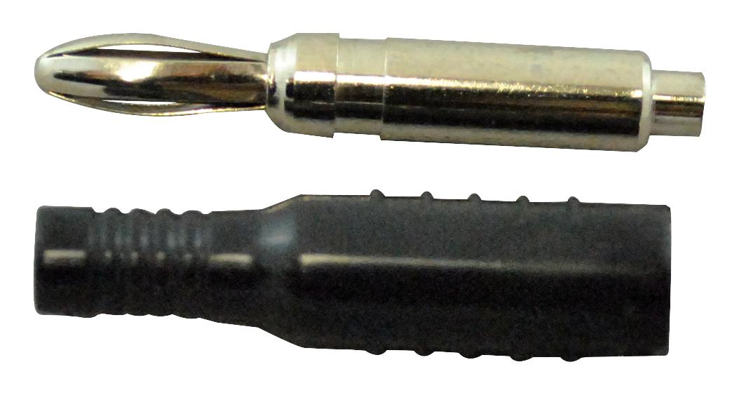 BU-P5170-0. CONN, BANANA, PLUG, CRIMP / SOLDER, BLK MUELLER ELECTRIC