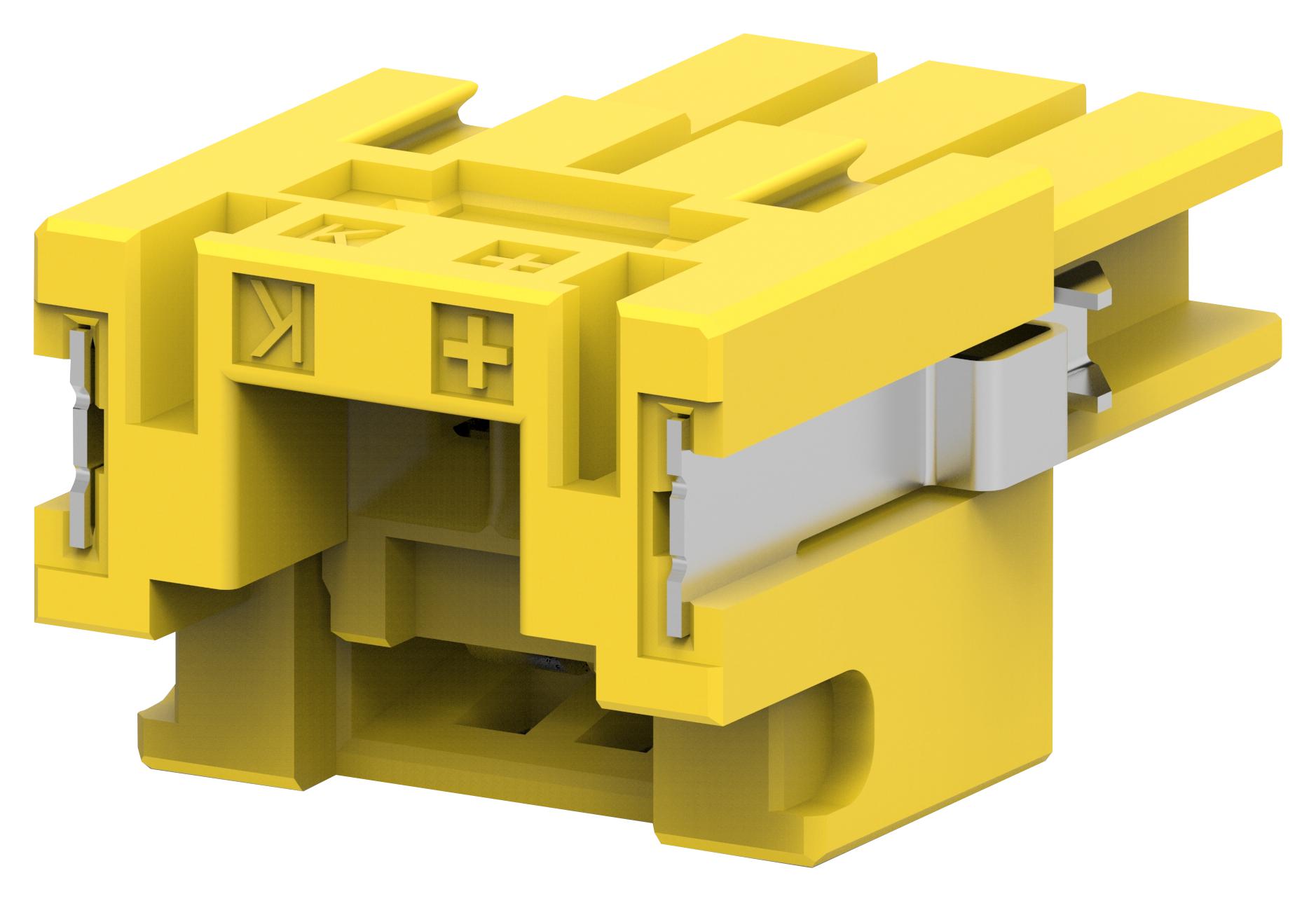 1-2299959-1 RCPT HOUSING, 2POS, THERMOPLASTIC, YEL TE CONNECTIVITY