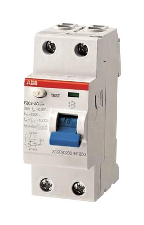 F202A-80/0.03110V RCCB, 2POLE, 80A, 415VAC ABB
