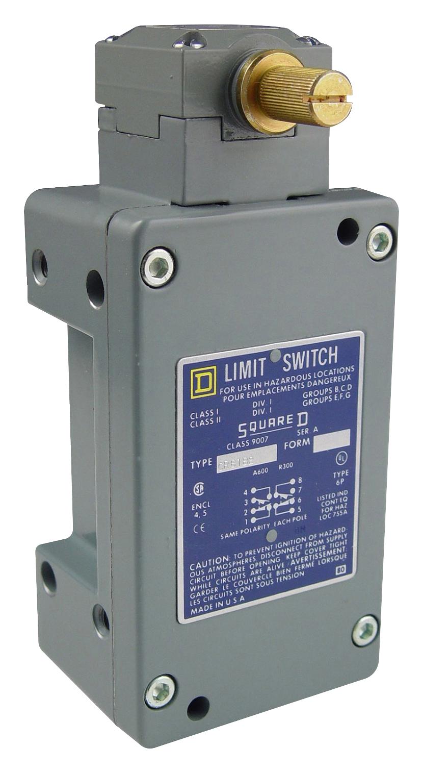 9007CR61B2 LIMIT SW, SIDE ROTARY, DPDT-DB, 6A, 120V TELEMECANIQUE SENSORS