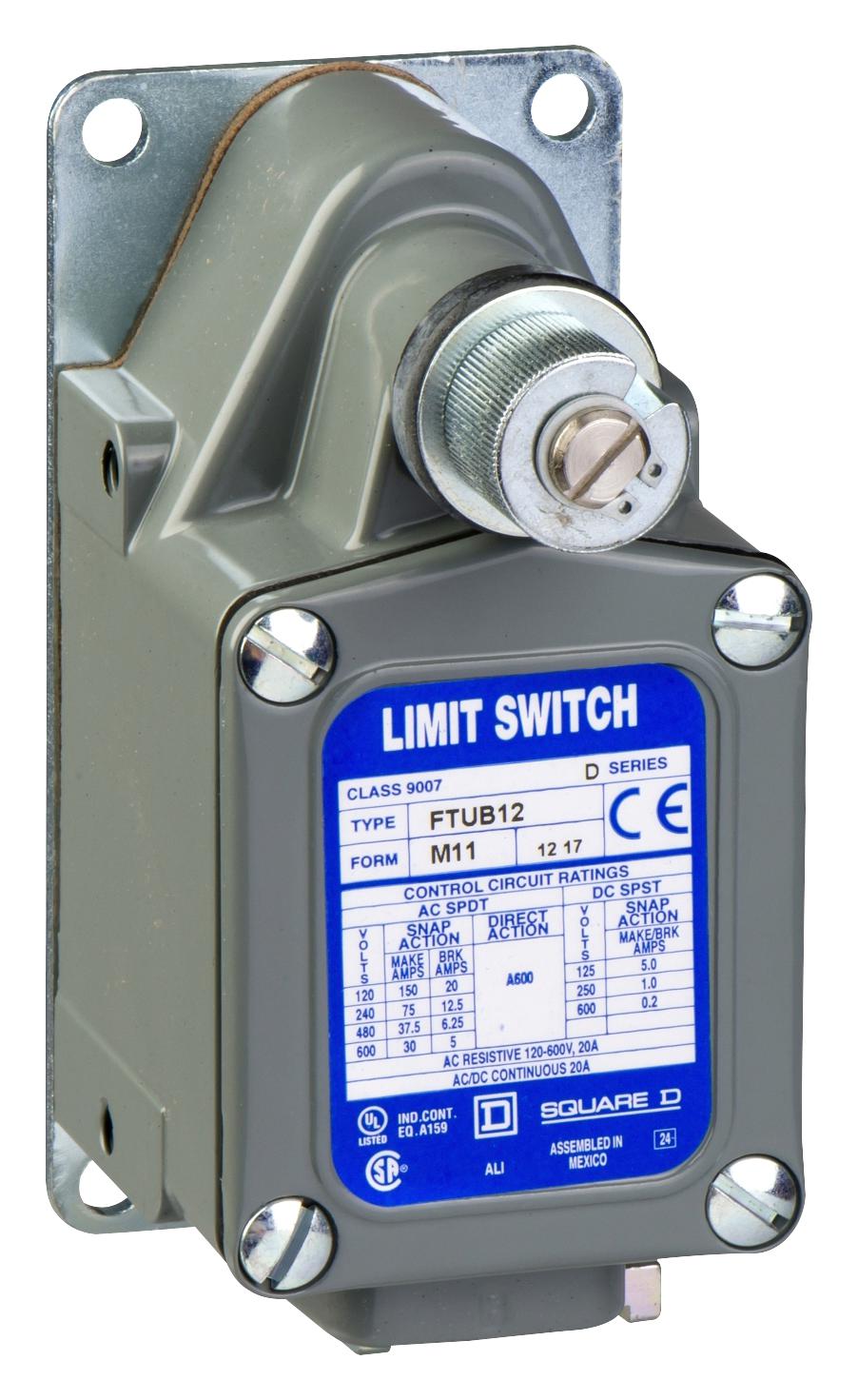 9007FTUB12M11 LIMIT SW, ROTARY, SPDT-DB, 20A, 600V TELEMECANIQUE SENSORS