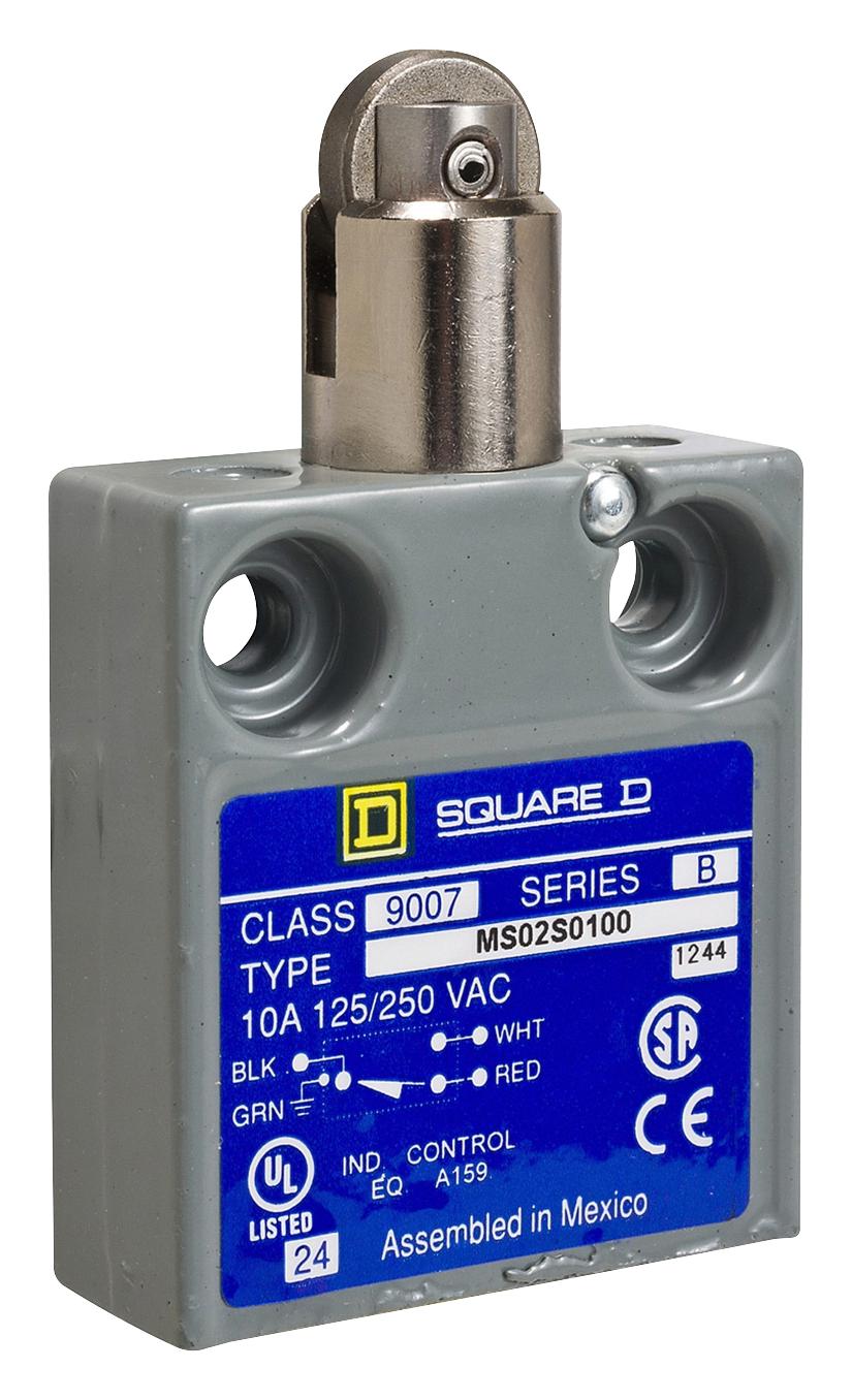 9007MS02S0300 LIMIT SW, ROLLER PLUNGER, SPDT, 6A, 120V TELEMECANIQUE SENSORS