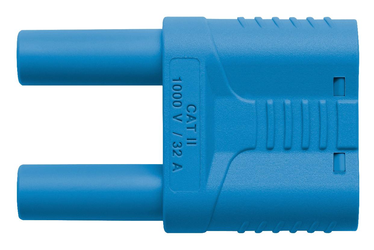 SKURZ 6100 / 19-4 IG 2MB NI / BL CONN, BANANA, PLUG, 32A, BLUE SCHUTZINGER