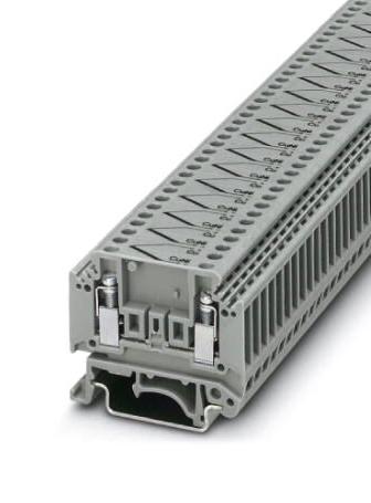 MTKD-NICR/CUNI DINRAIL TERMINAL BLOCK, 4WAY, 12AWG, GRY PHOENIX CONTACT
