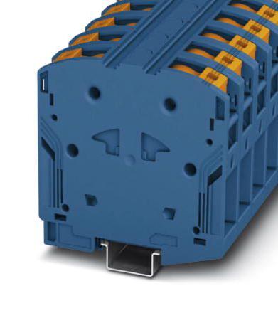 PTPOWER 95 BU DINRAIL TERMINAL, 2WAY, 0000AWG, BLU PHOENIX CONTACT