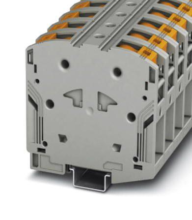 PTPOWER 50 P DINRAIL TERMINAL BLOCK, 2WAY, 00AWG, GRY PHOENIX CONTACT