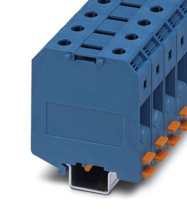 UKH 50-IB BU DINRAIL TERMINAL BLOCK, 2WAY, 00AWG, BLU PHOENIX CONTACT