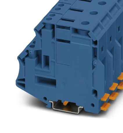 UKH 70/4X10 BU DINRAIL TERMINAL, 5WAY, 000AWG, BLU PHOENIX CONTACT