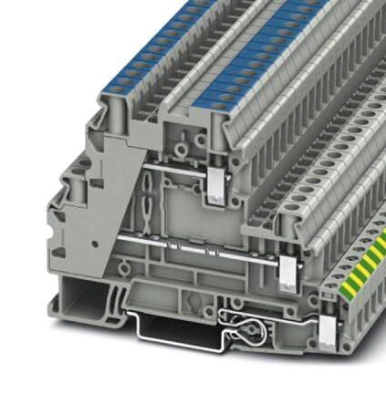 UT 4-PE/L/N DIN RAIL TB, GROUND, 5WAY, 10AWG PHOENIX CONTACT