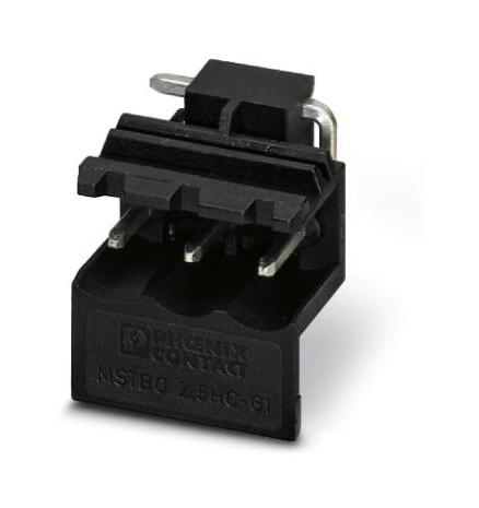 MSTBO 2,5/ 3-G1L BK TERMINAL BLOCK, HEADER, R/A, 3POS, TH PHOENIX CONTACT