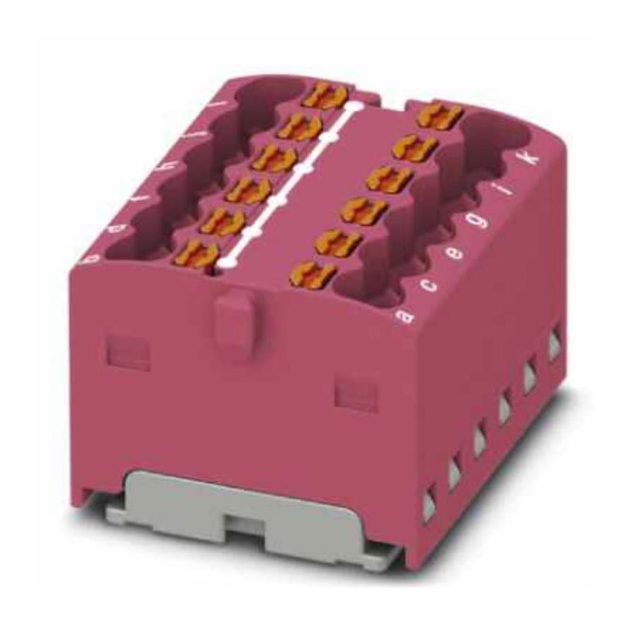 PTFIX 12X1,5 PK TB, DISTRIBUTION BLOCK, 12P, 14AWG, PINK PHOENIX CONTACT