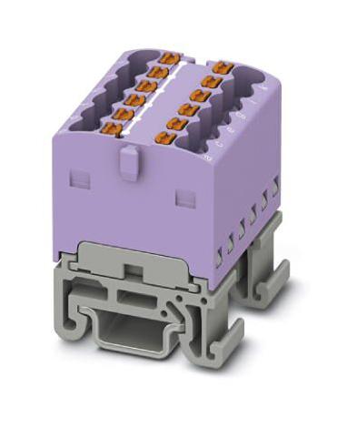 PTFIX 12X1,5-NS15A VT TB, DISTRIBUTION BLOCK, 12P, 14AWG, VIO PHOENIX CONTACT