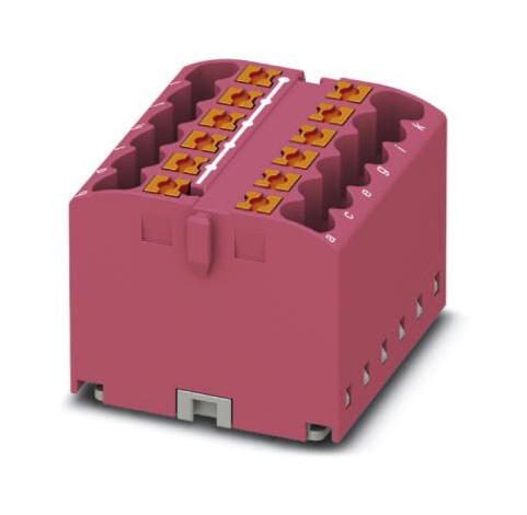 PTFIX 12X2,5 PK TB, POWER DISTRIBUTION, 12P, 12AWG, PINK PHOENIX CONTACT