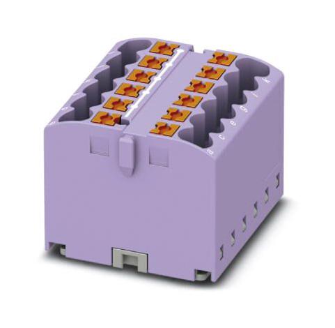 PTFIX 12X2,5-G VT TB, DISTRIBUTION BLOCK, 12P, 12AWG, VIO PHOENIX CONTACT