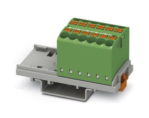PTFIX 12X2,5-NS35 GN TB, DISTRIBUTION BLOCK, 12P, 12AWG, GRN PHOENIX CONTACT