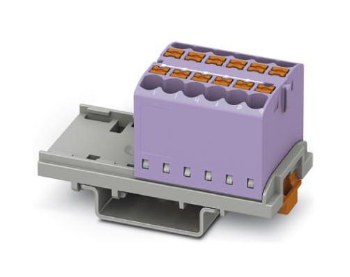 PTFIX 12X2,5-NS35 VT TB, DISTRIBUTION BLOCK, 12P, 12AWG, VIO PHOENIX CONTACT