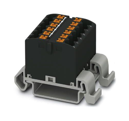 PTFIX 12X2,5-NS35A BK TB, DISTRIBUTION BLOCK, 12P, 12AWG, BLK PHOENIX CONTACT