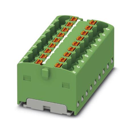 PTFIX 18X1,5 GN TB, DISTRIBUTION BLOCK, 18P, 14AWG, GRN PHOENIX CONTACT