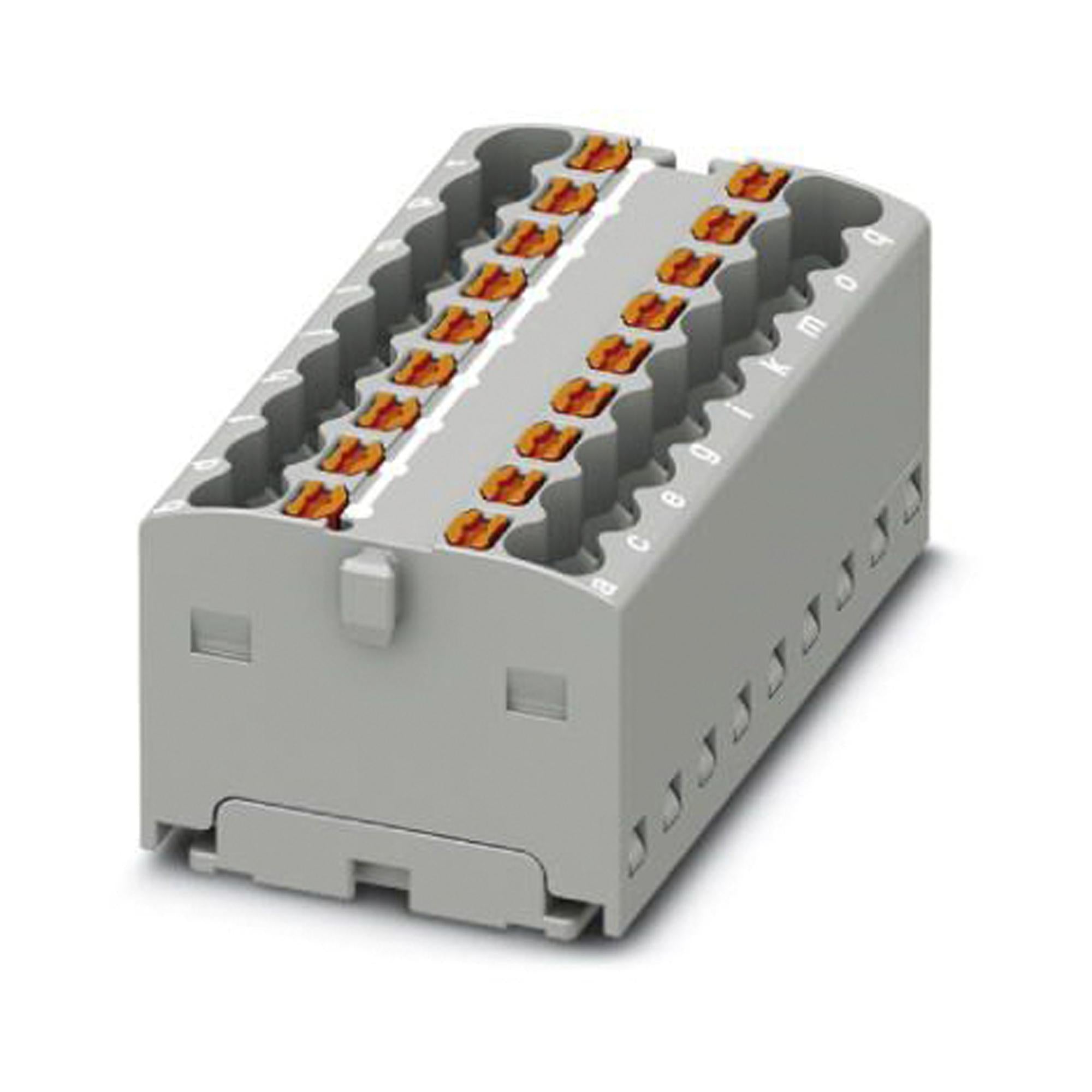 PTFIX 18X1,5 GY TB, DISTRIBUTION BLOCK, 18P, 14AWG, GREY PHOENIX CONTACT
