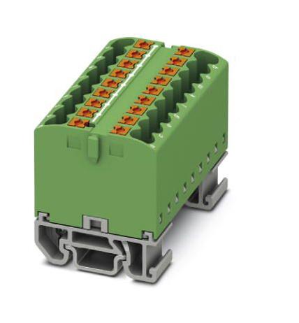 PTFIX 18X2,5-NS15A GN TB, DISTRIBUTION BLOCK, 18P, 12AWG, GRN PHOENIX CONTACT