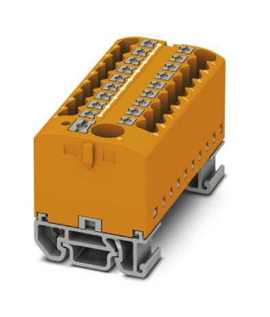 PTFIX 6/18X2,5-NS15A OG TB, POWER DISTRIBUTION, 19P, 12AWG, ORG PHOENIX CONTACT